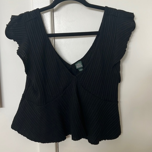 wild fable Tops - Black flutter top